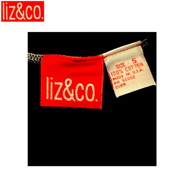 NEW LIZ & CO. Black & White Stitched Shirt - Size Small - Picture 4 of 6